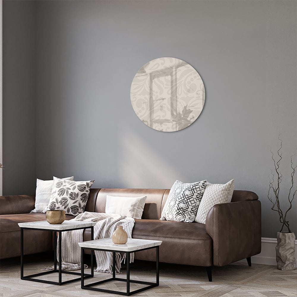 Elegantes Glasbild mit raffiniertem Muster