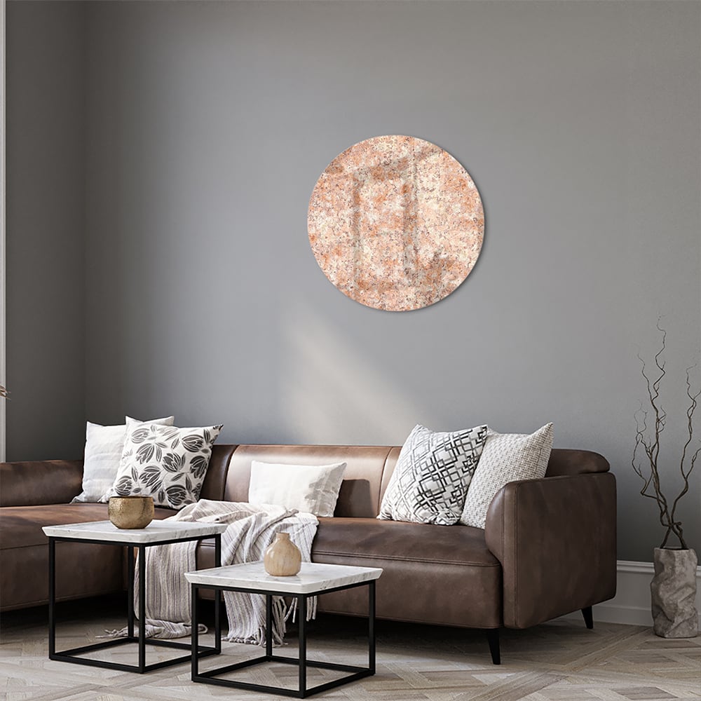Glasbild in sanftem Rosa und Gold