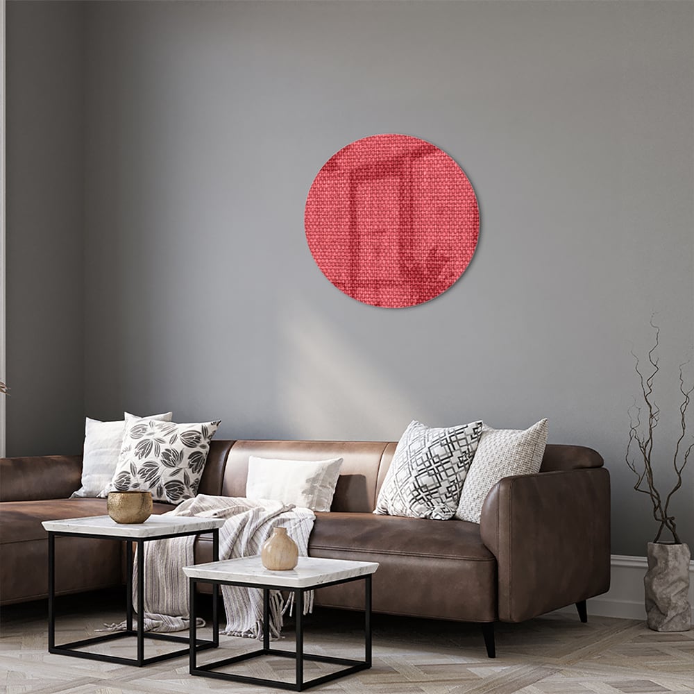 Modernes Glasbild in klarem Rot