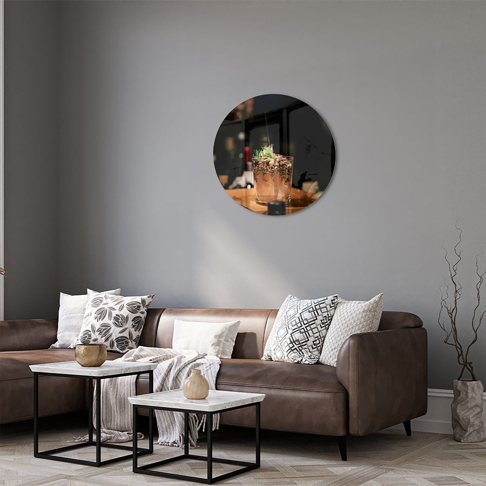 Stilvolles Glasbild mit einem Cocktail