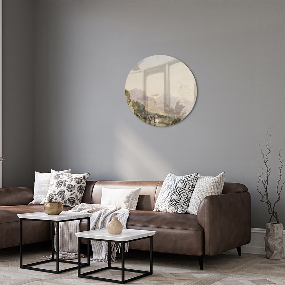Atemberaubendes Glasbild mit Landschaft