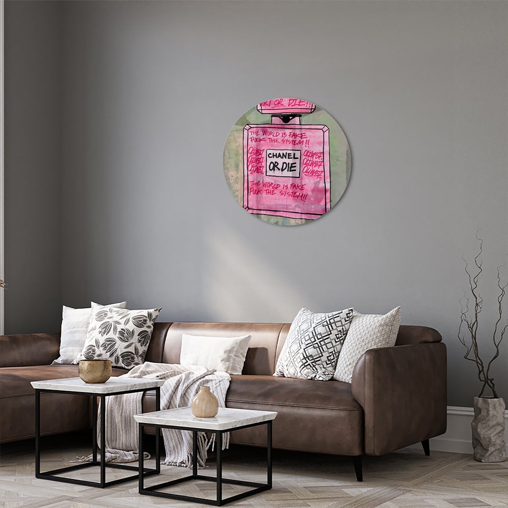 Stilvolles Glasbild: 'Chanel or Die'