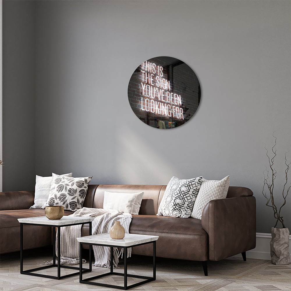 Inspirierendes Glasbild: 'This Is the Sign'