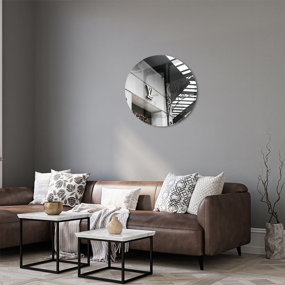 Elegantes Glasbild mit luxuriöser Mode